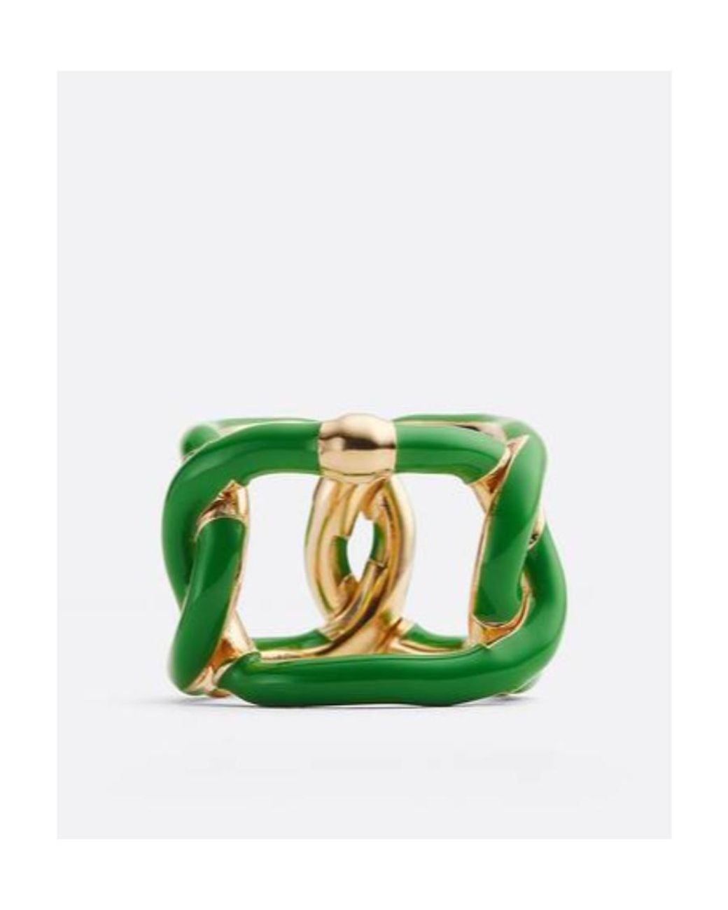 Bottega Veneta Green Two-Toned Chians Ring for men