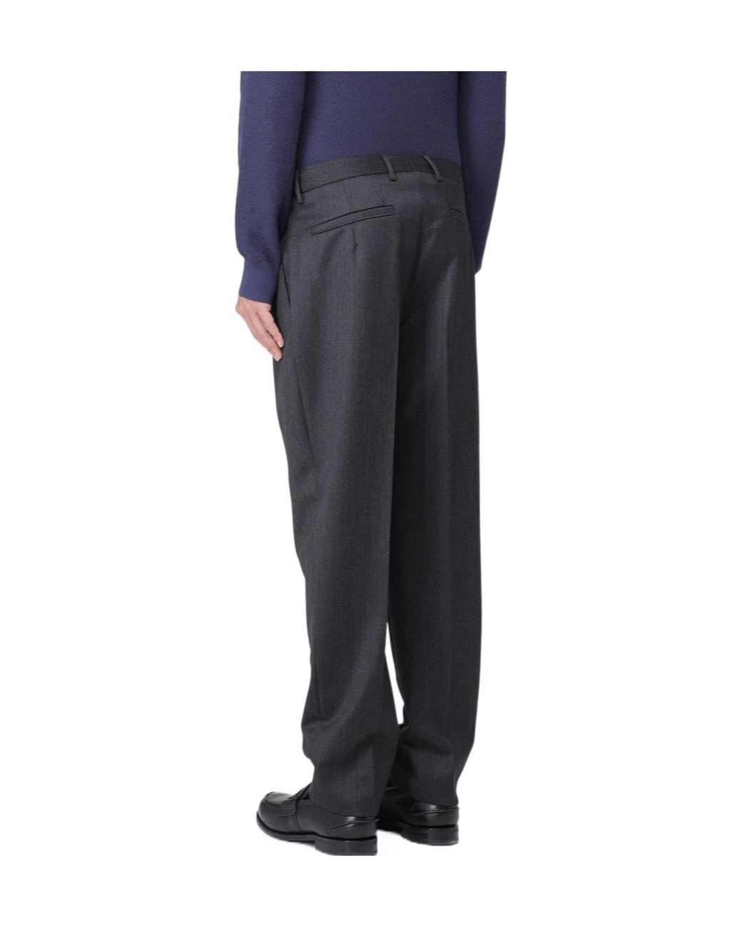 Zegna Blue Long Casual Pants for men