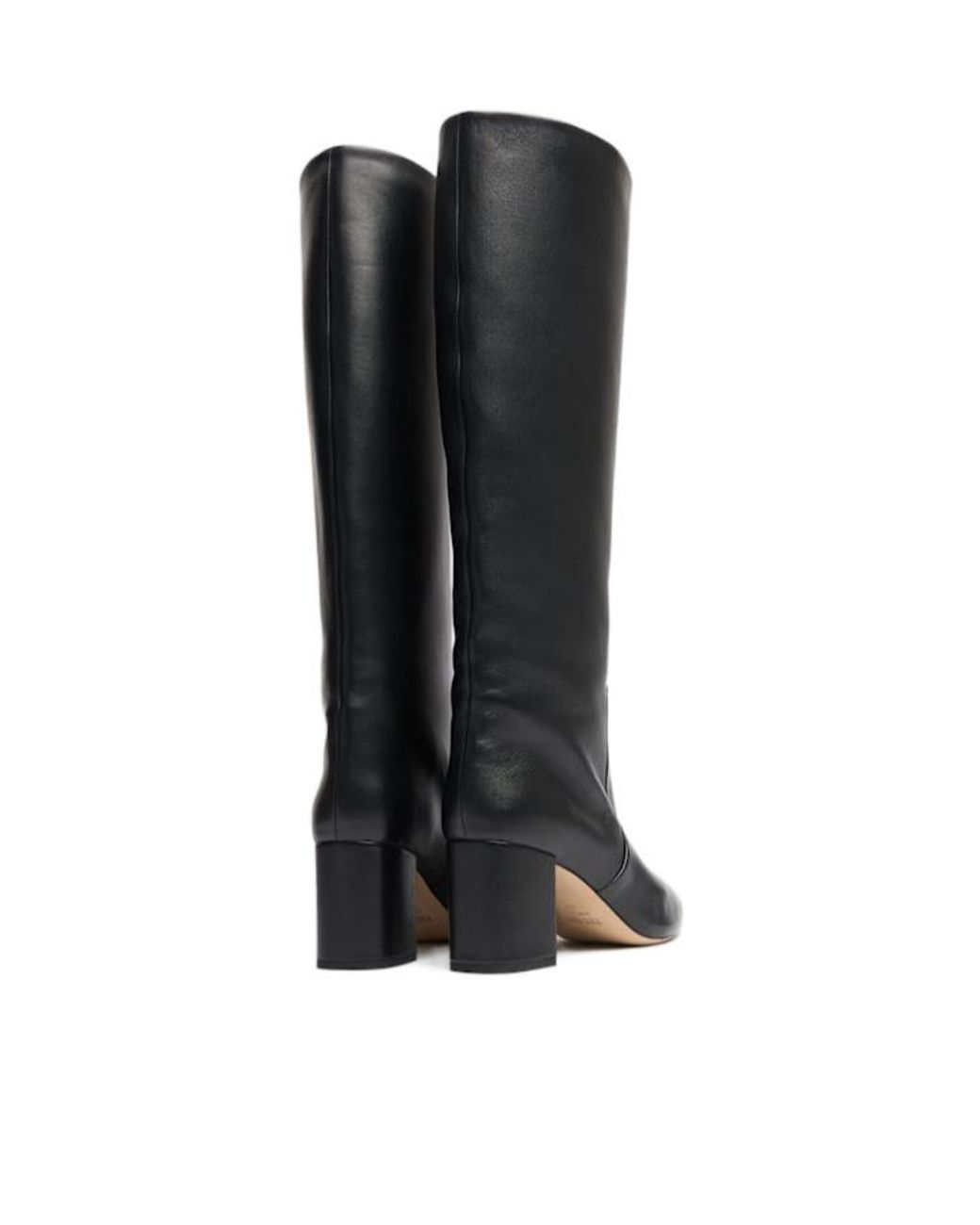 Paris Texas Black Knee-High Boots With Square Heel
