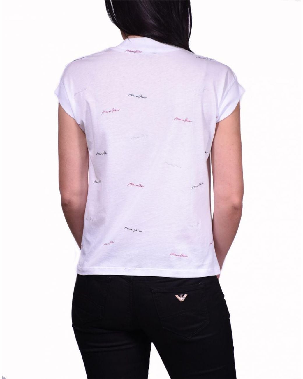 Armani Jeans White Logo T-Shirt