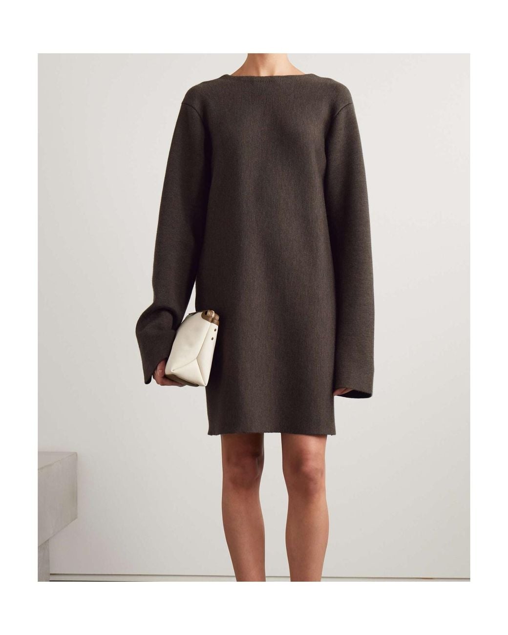 Khaite Brown Elle Mini Dress