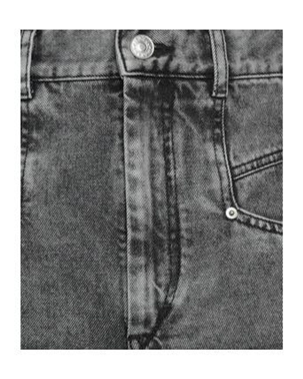 Isabel Marant Gray Solid Color High Waist Straight Leg Jeans