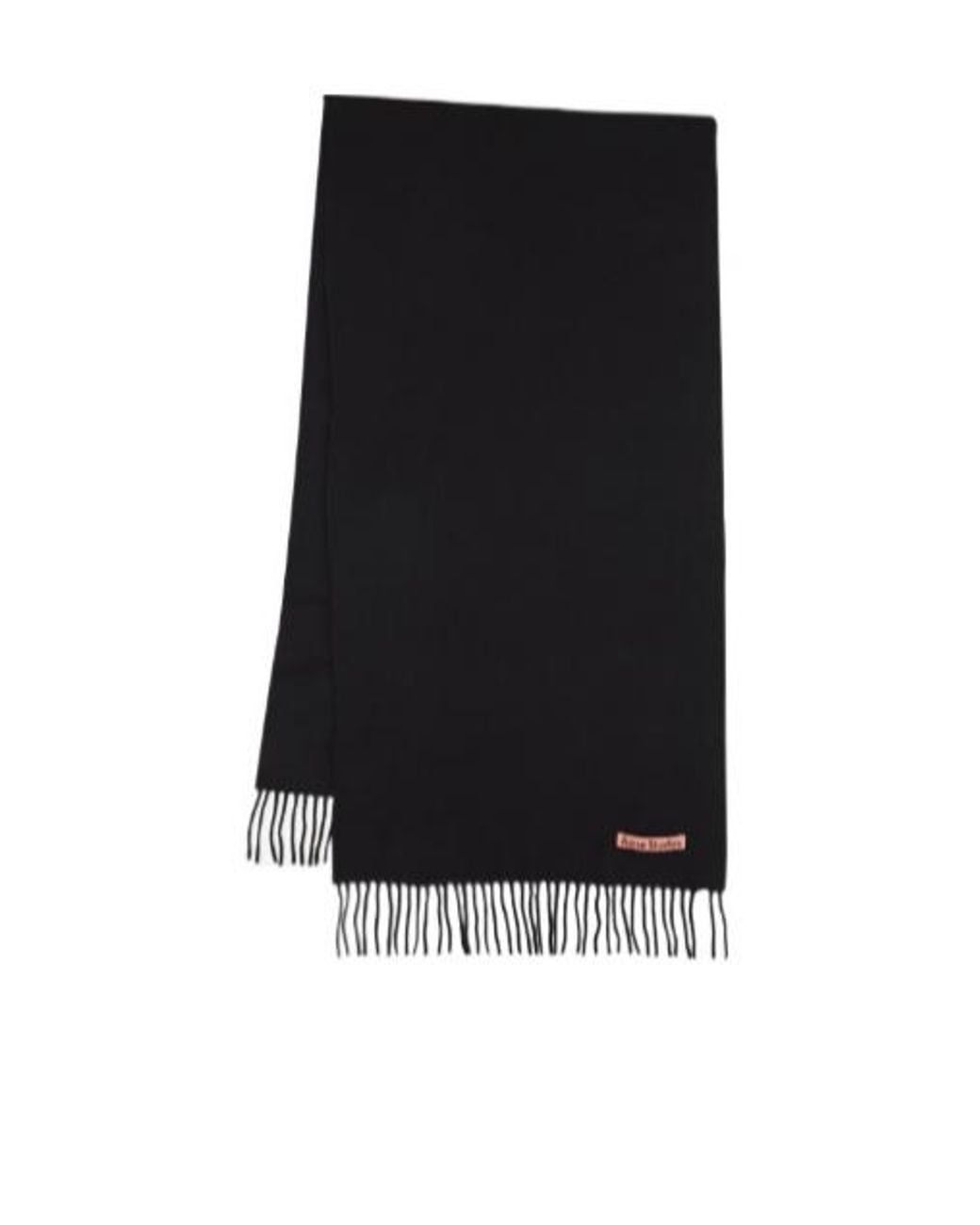 Acne Black Rectangular Scarf for men
