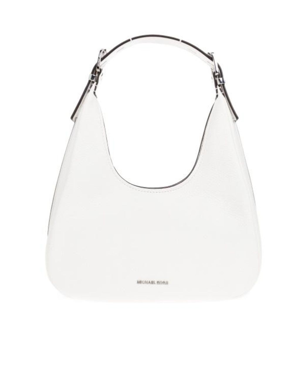 Michael Kors White Nolita Logo Lettering Small Shoulder Bag