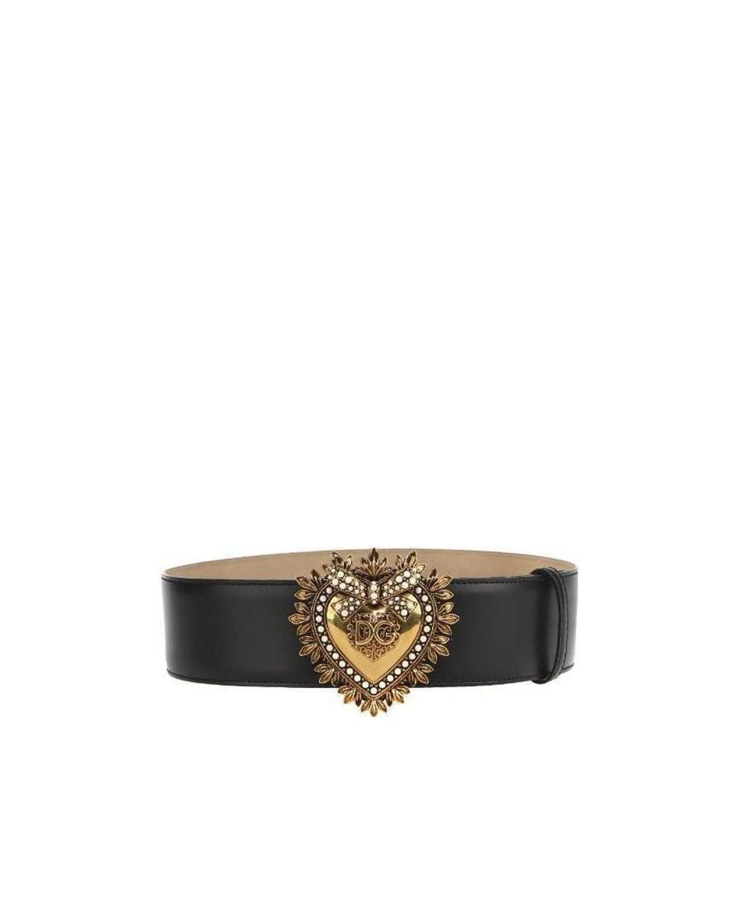 Dolce & Gabbana White Devotion Buckle Belt