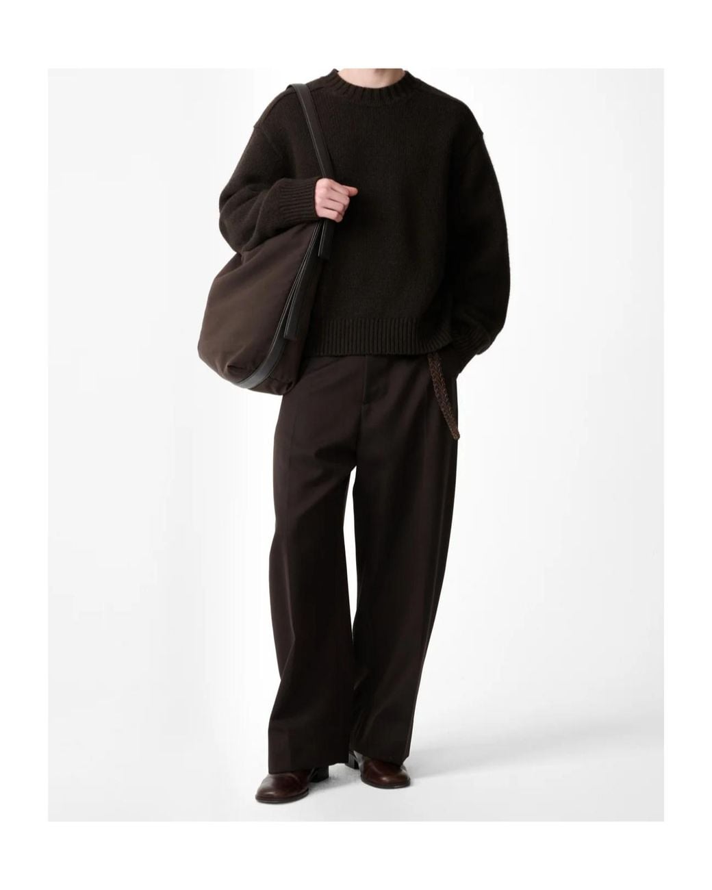Studio Nicholson Black Long-Sleeve Knit Top for men