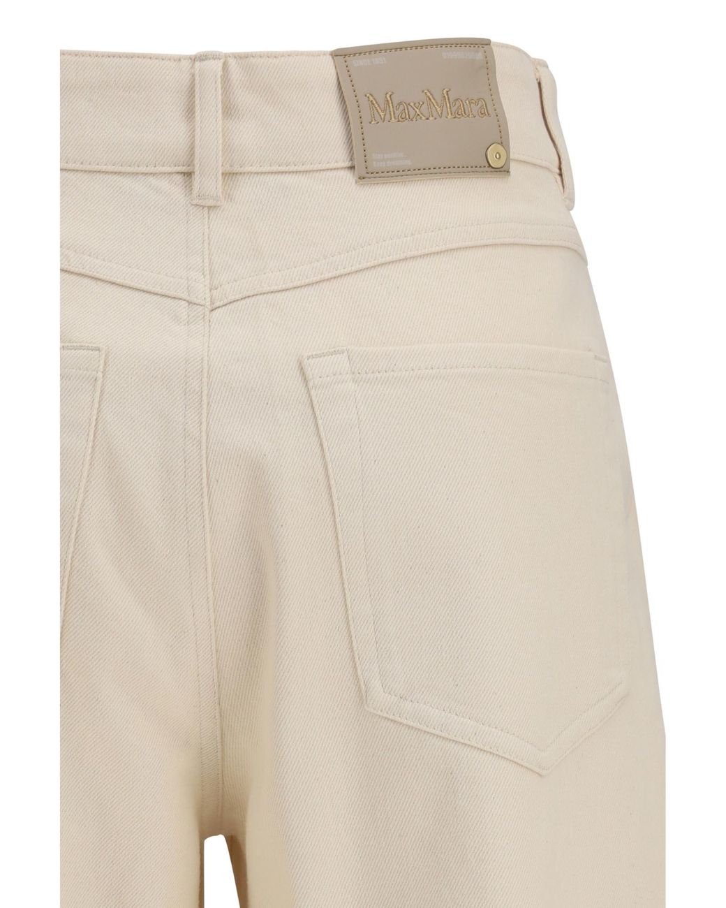 Max Mara White 'S Straight Leg Trousers