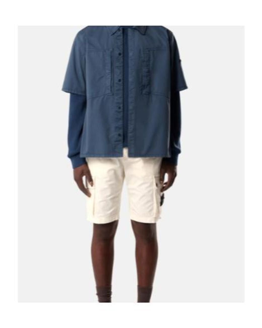 Stone Island Natural Slim-Fit Cargo Bermuda Shorts With Zip Pockets for men