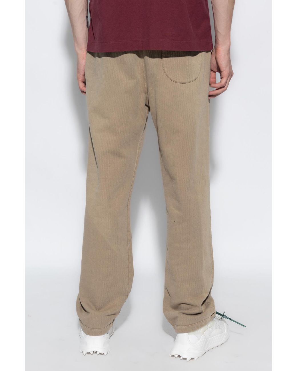 Off-White c/o Virgil Abloh Natural Logo Embroidered Drawstring Sweatpants for men