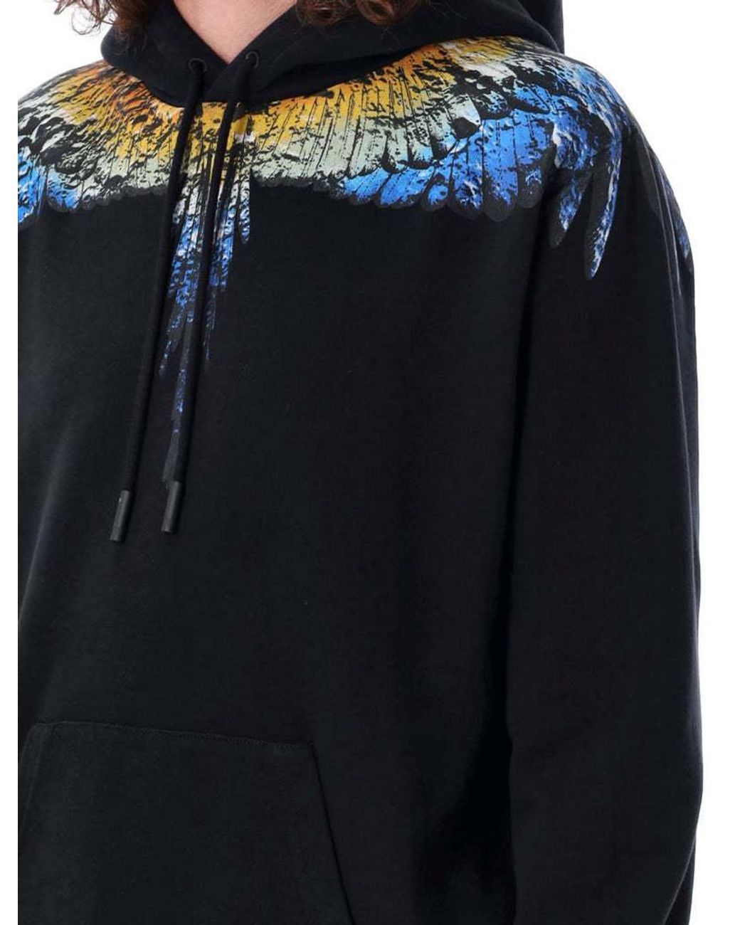 Marcelo Burlon Blue County Of Milan Icon Wings Drawstring Hoodie for men