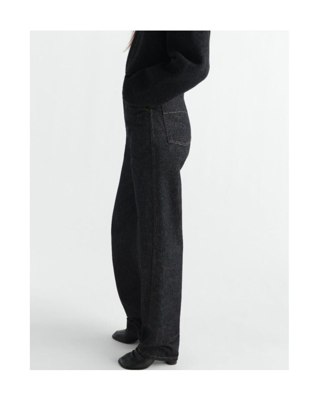 Lemaire Black Five Pockets Twisted Pants