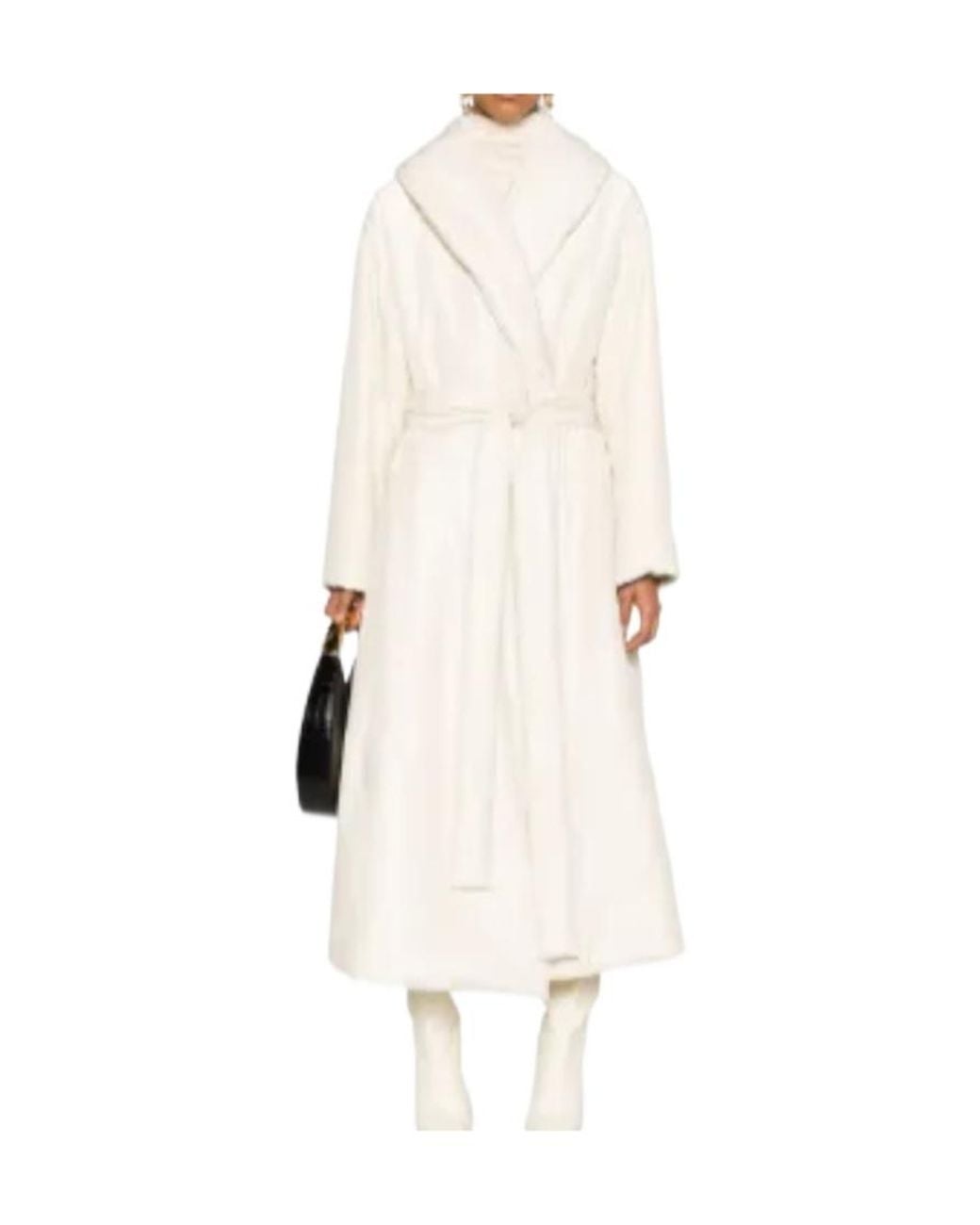 The Row White Francine Tied-Waist Coat