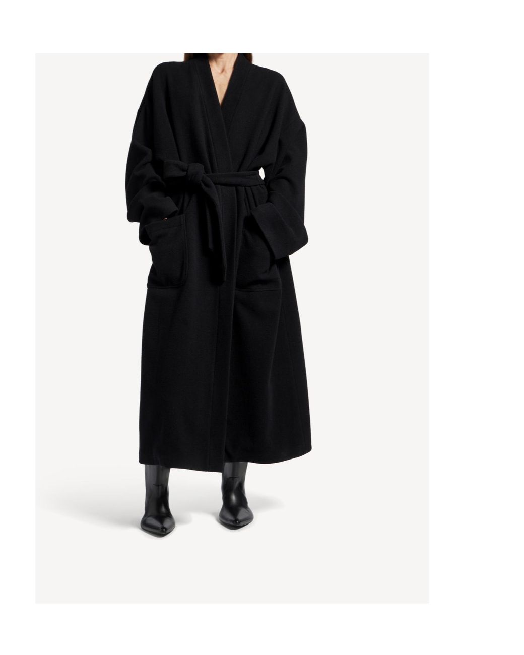 Balenciaga Black Bathrobe Coat