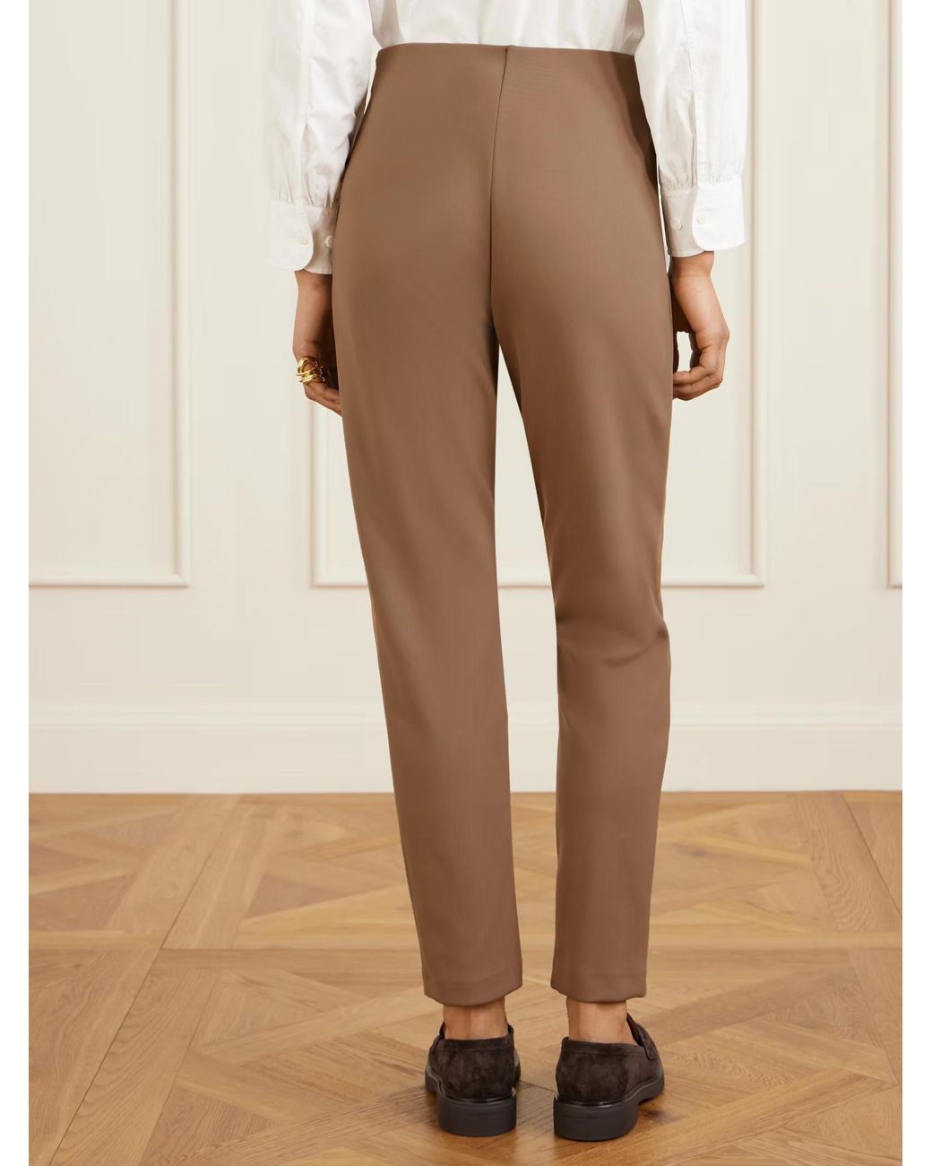 Max Mara Brown Pergola Jersey Tapered Pants