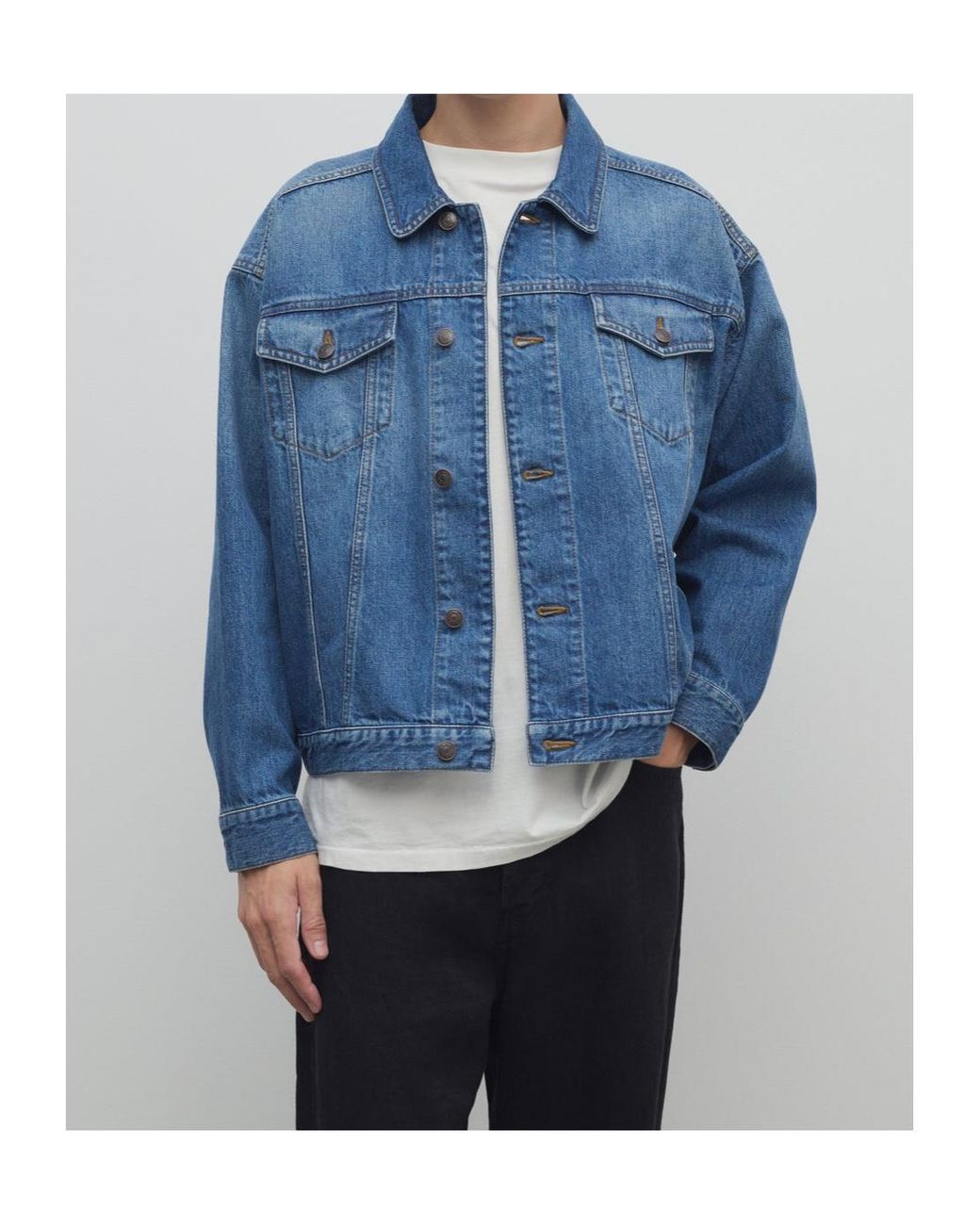 The Row Blue Seb Jacket In Cotton for men