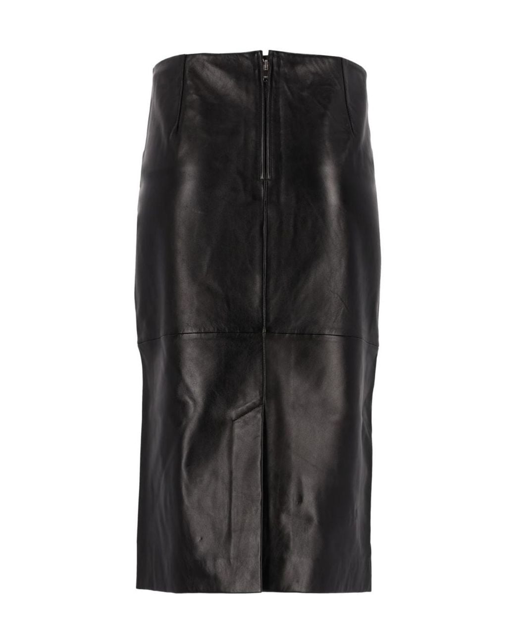 Isabel Marant Black Tuline Leather Midi Skirt