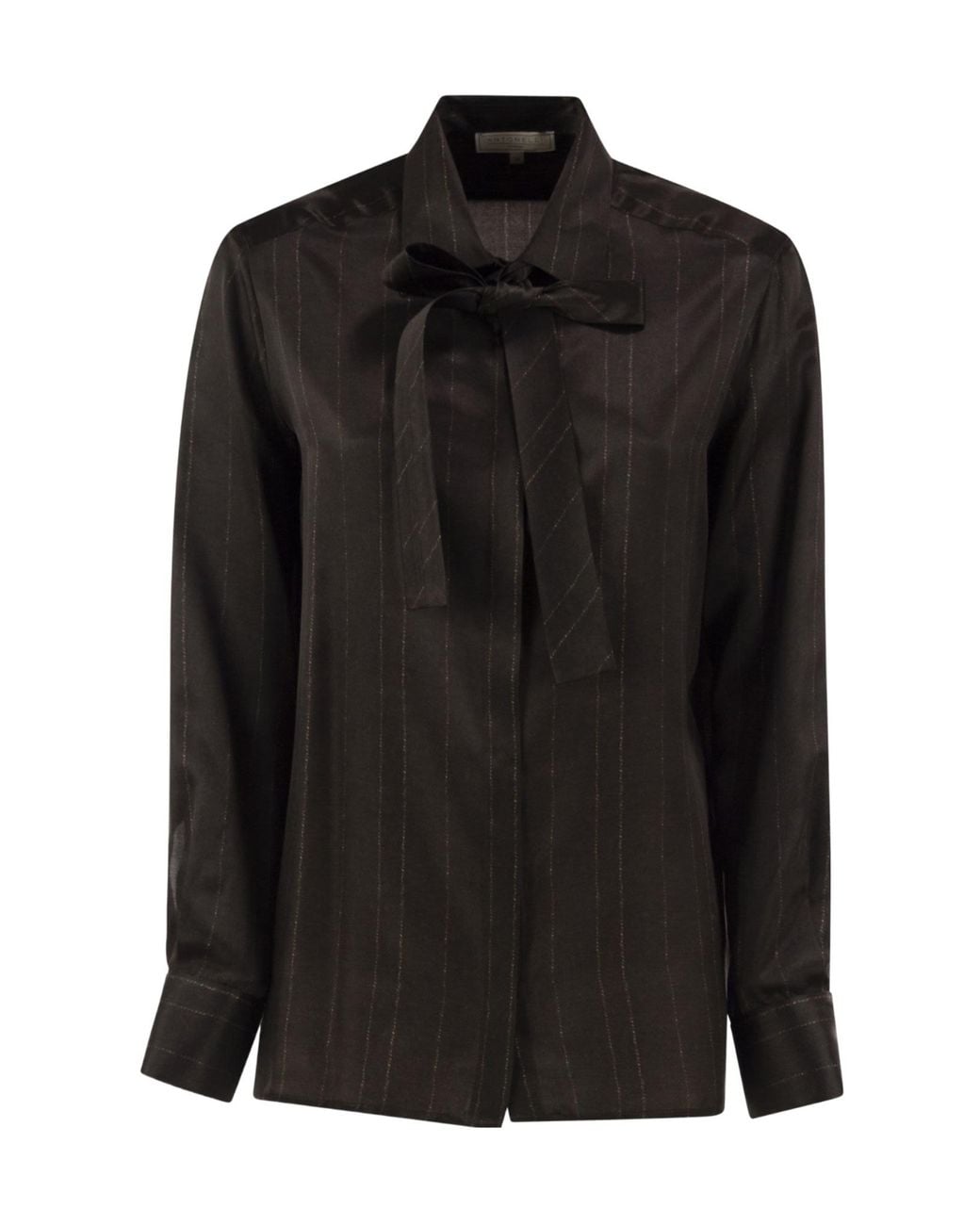 Antonelli Black Striped Long-Sleeve Shirt