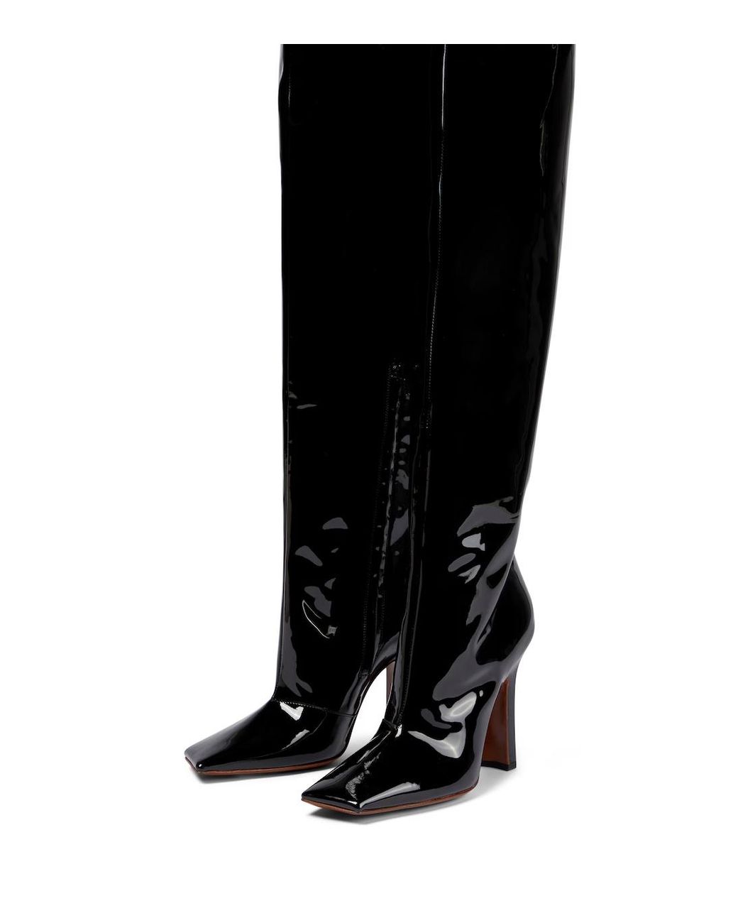Vetements Black Boomerang Over-The-Knee Boots