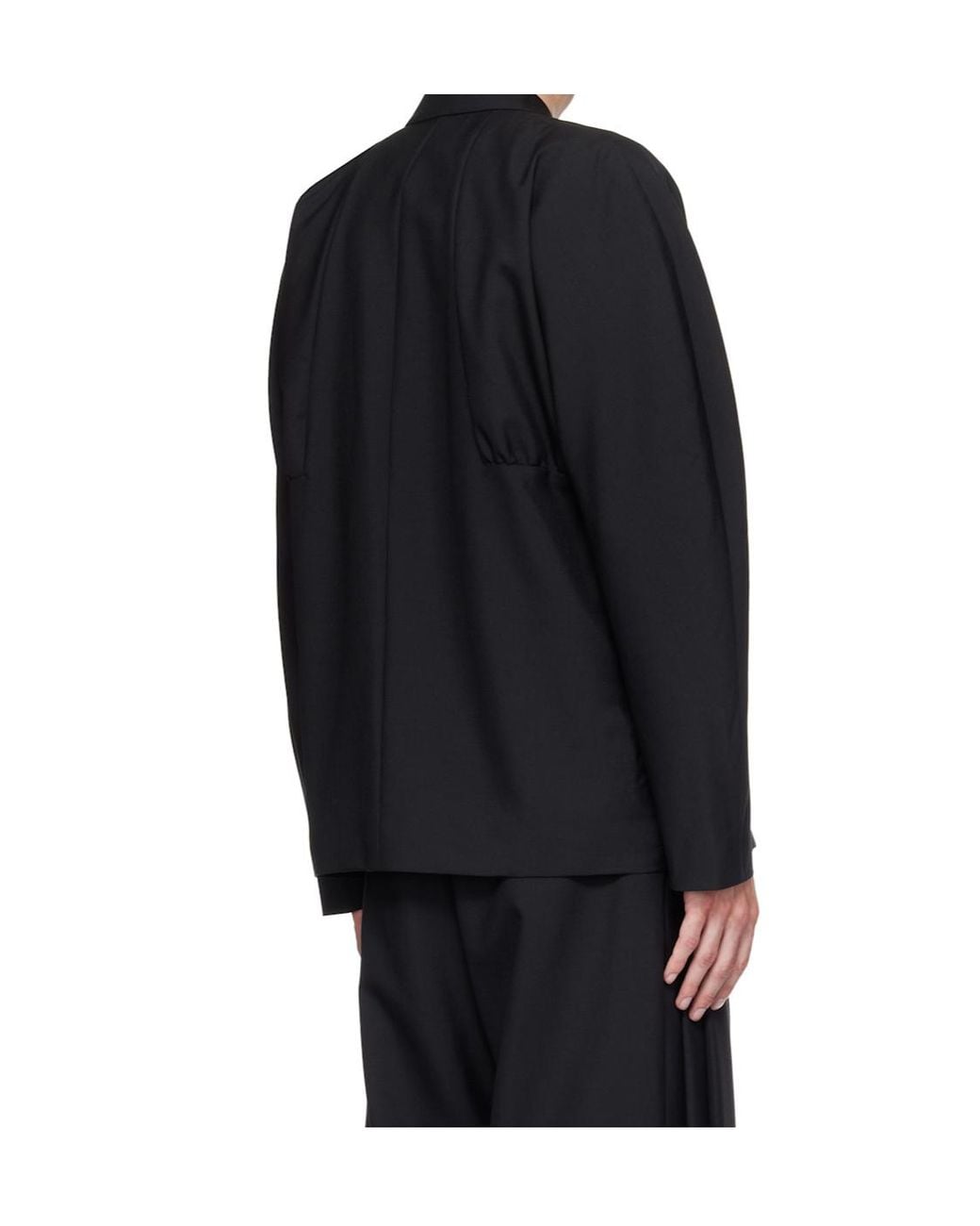 Kiko Kostadinov Black Vaals Asymmetric Blazer for men
