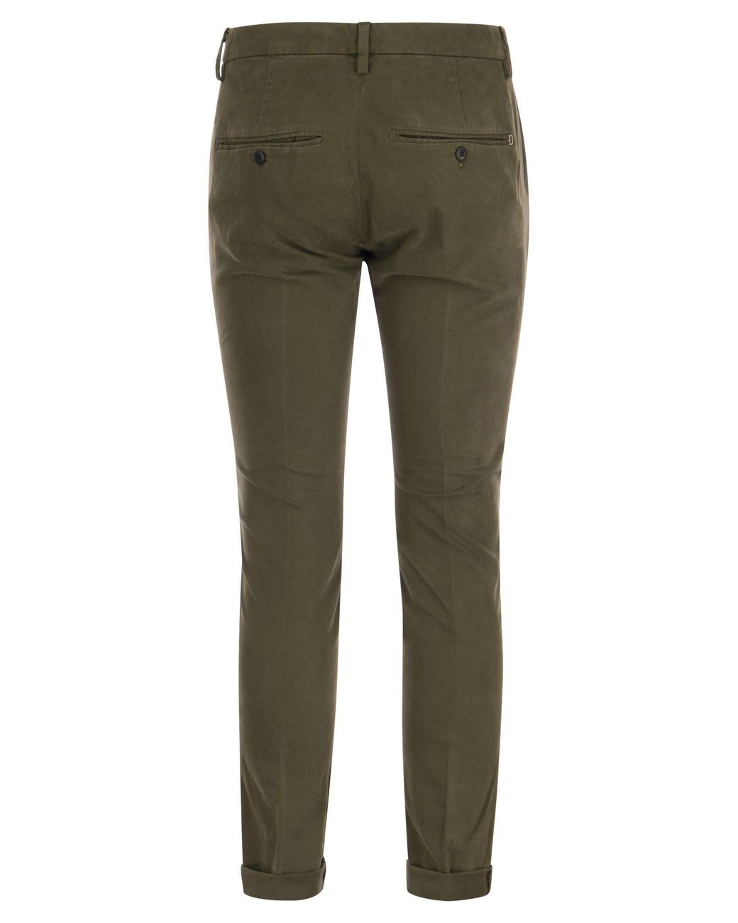 Dondup Green Belt-Lined Casual Pants for men