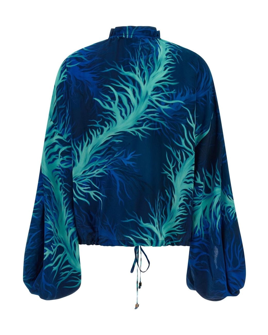 F.R.S For Restless Sleepers Blue F.R. For Restless Sleepers Coral Print Drawstring Shirt