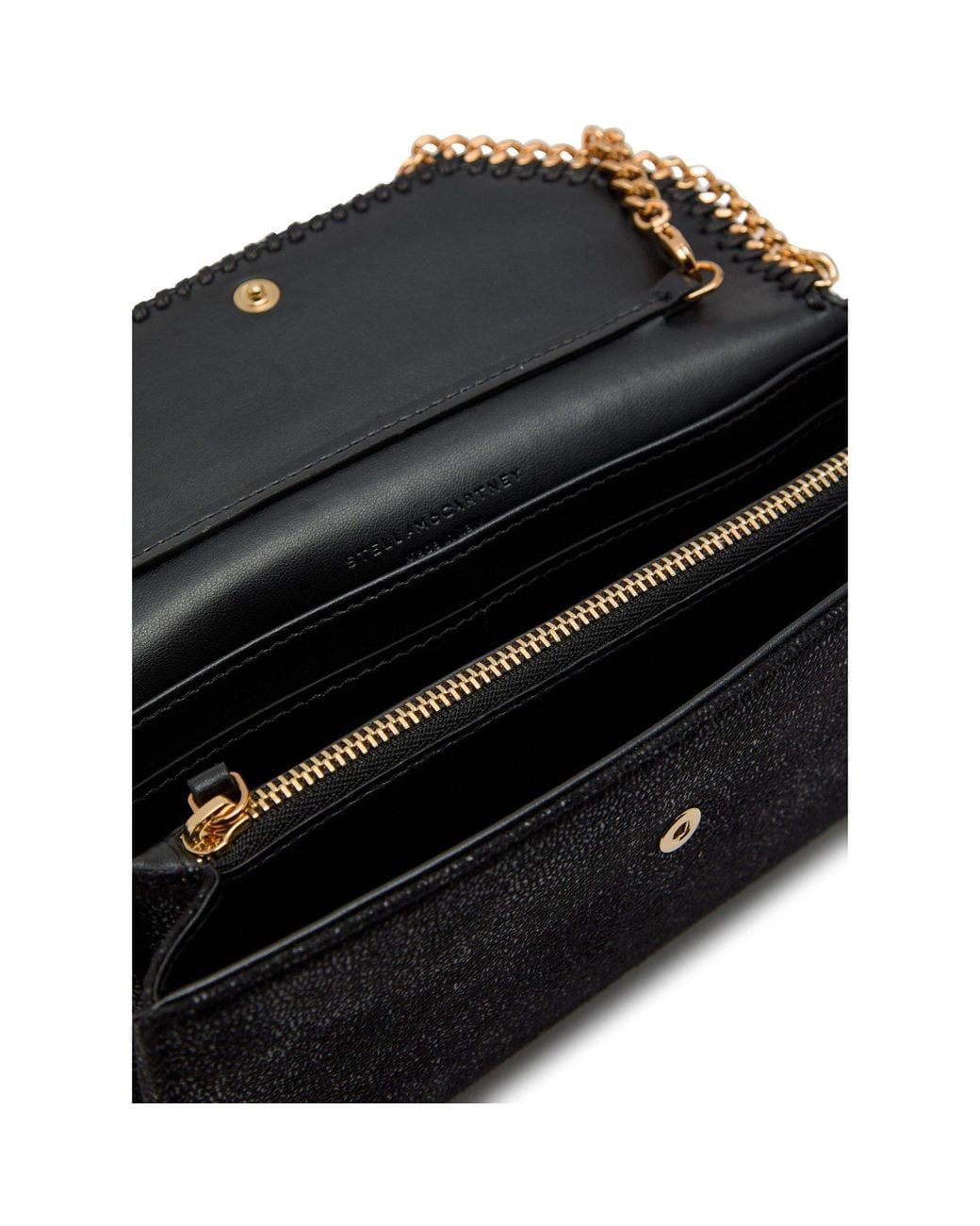 Stella McCartney Black Textured Wallet