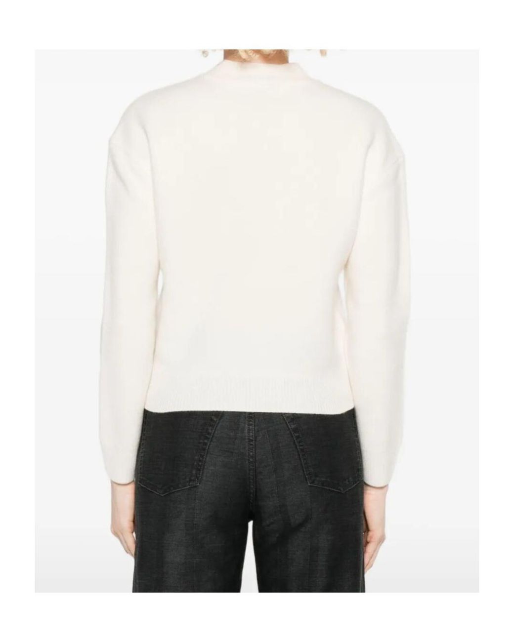 A.P.C. White Long-Sleeved Sweater