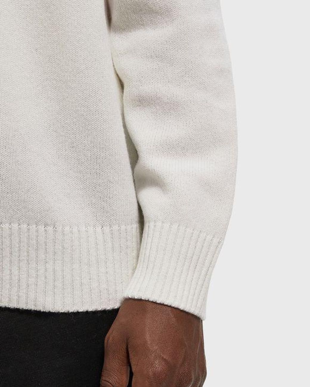 C P Company White Lambswool Half-Zip Sweater for men