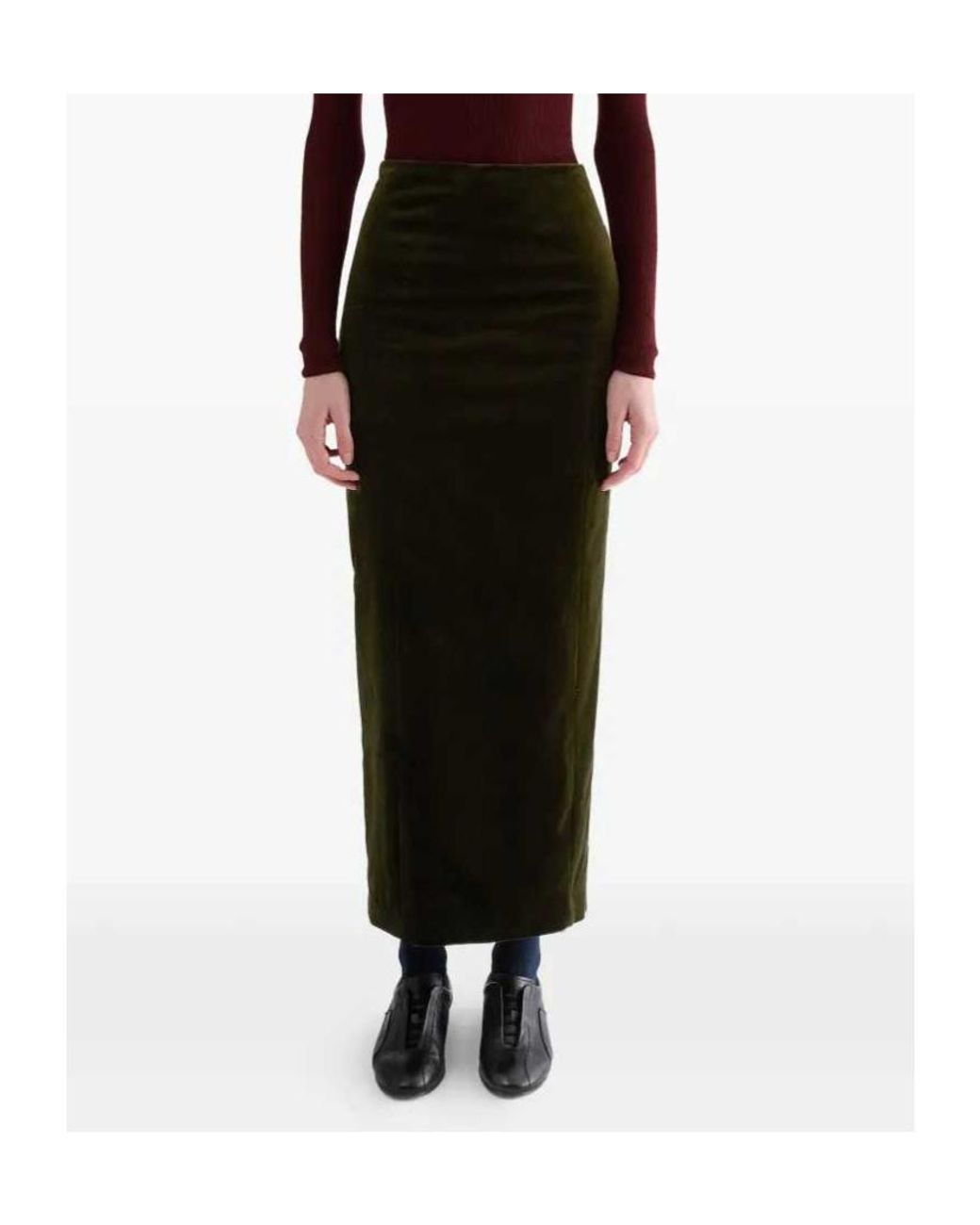 Jil Sander Black High Waist Maxi Skirt