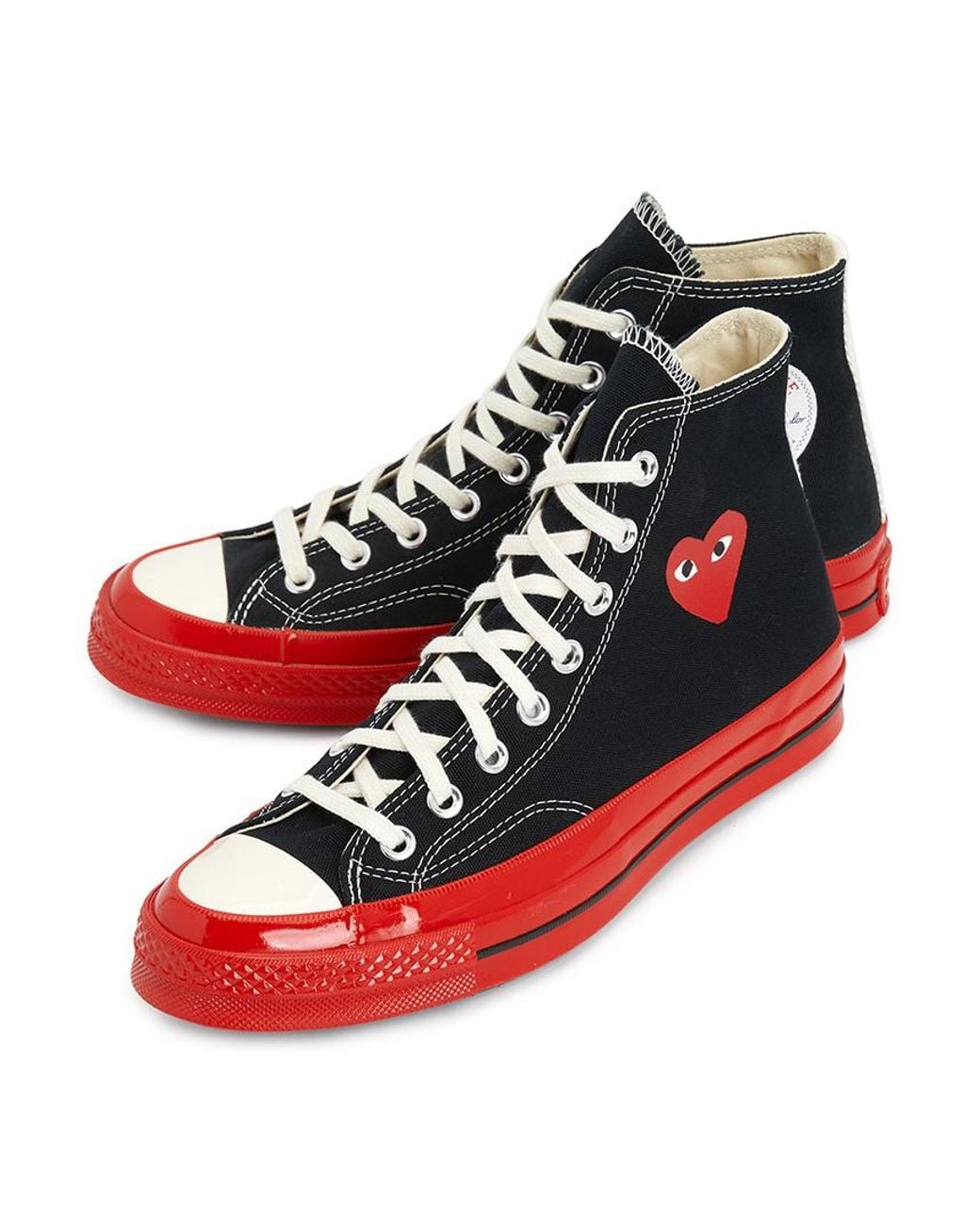 Comme des Garçons Red Round Toe Sneakers for men