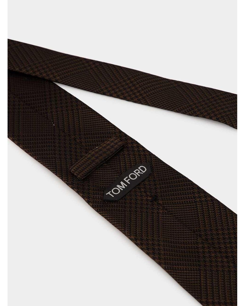 Tom Ford Black Houndstooth Silk Tie for men