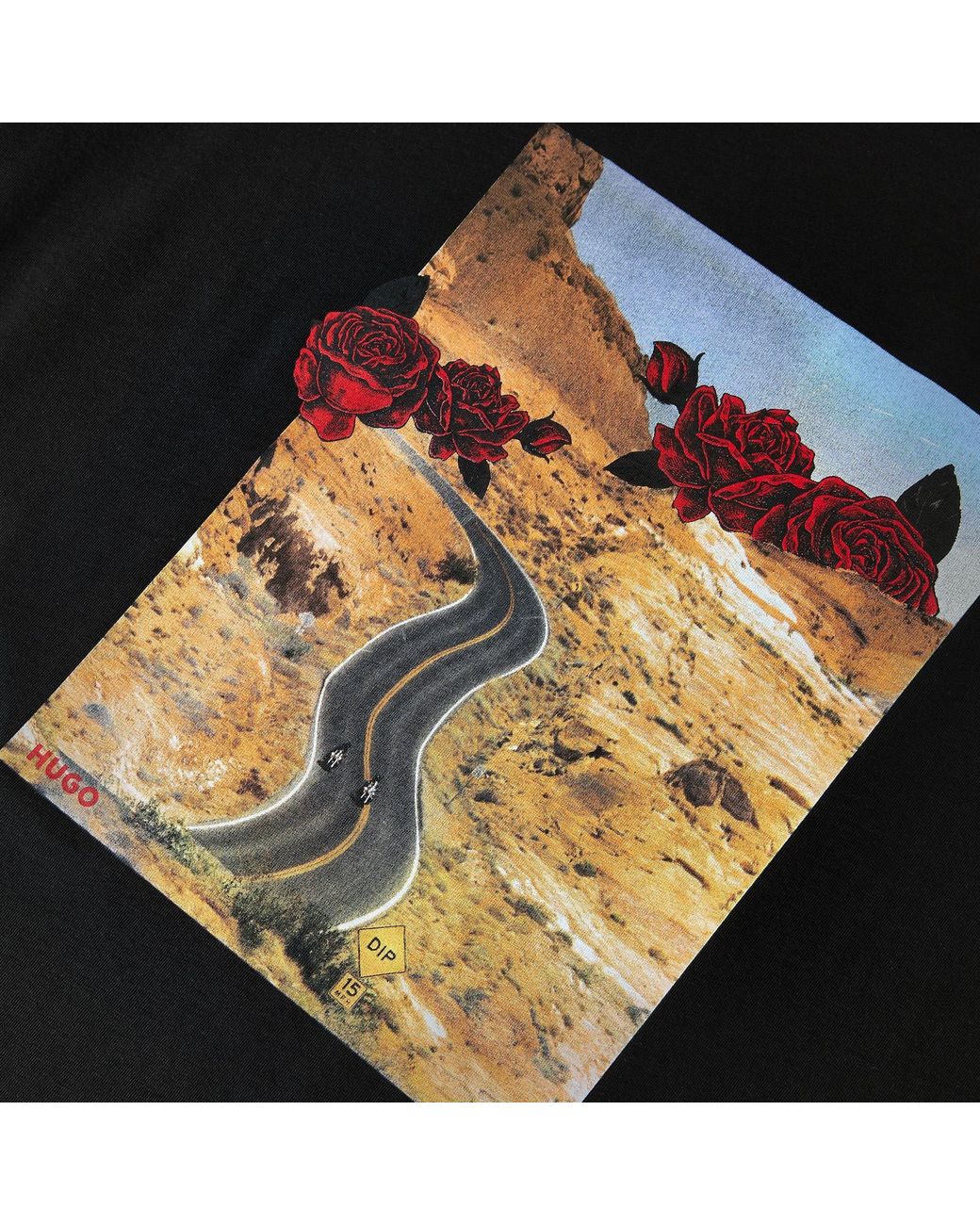 Boss Black Print T-Shirt for men