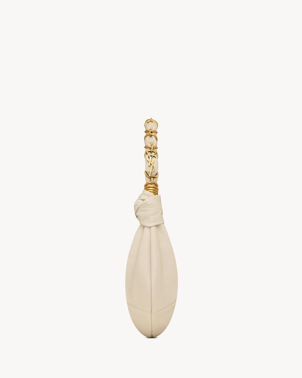 Saint Laurent White Amalia Small Hobo Shoulder Bag
