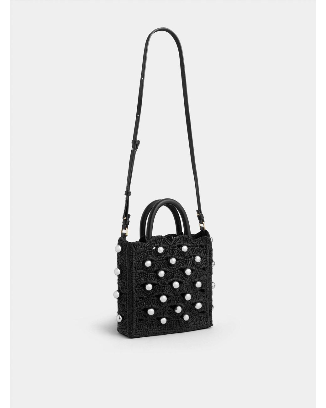 Rabanne White Pearl-Embellished Tote Bag