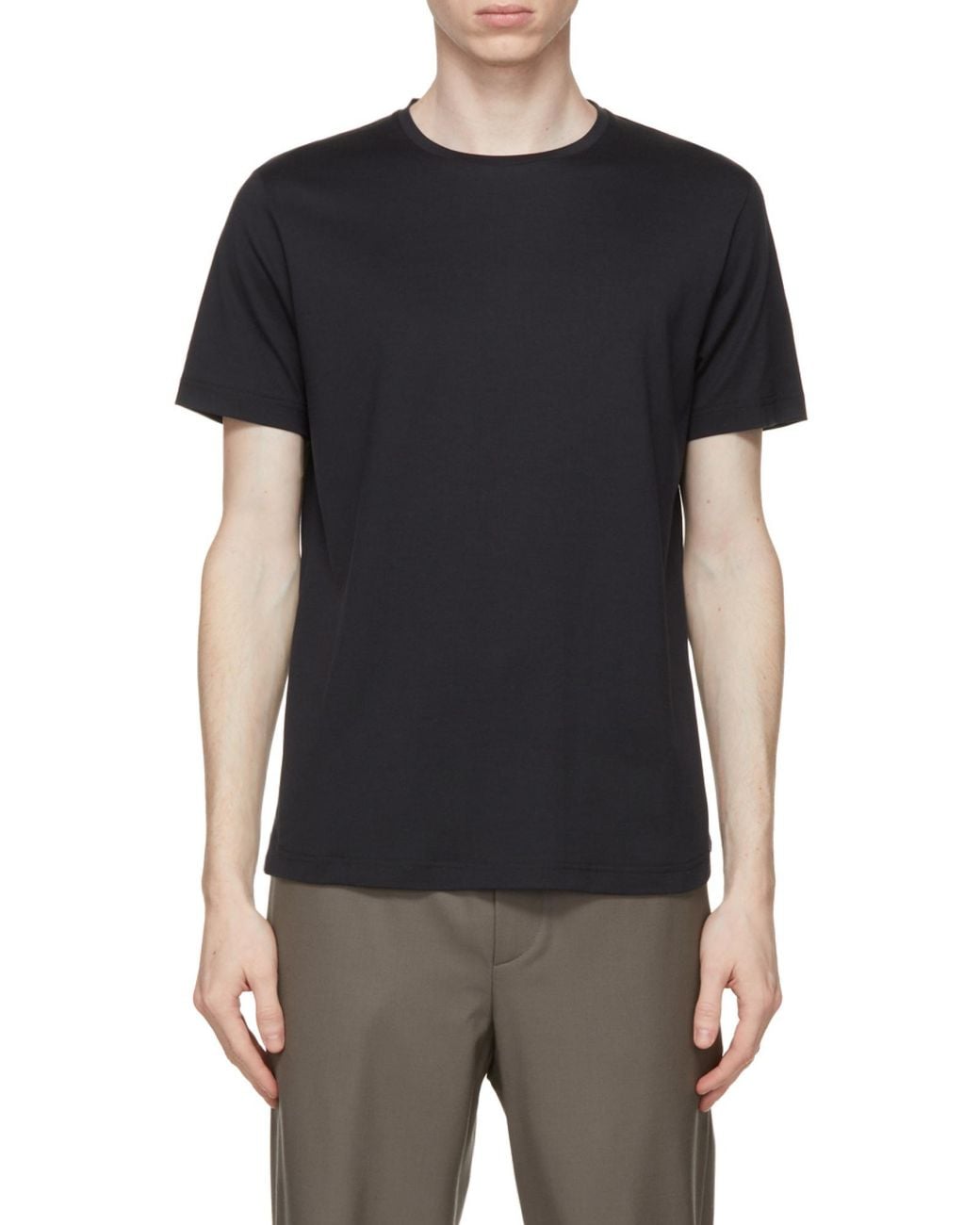 Loro Piana Blue Short-Sleeved Jersey T-Shirt for men
