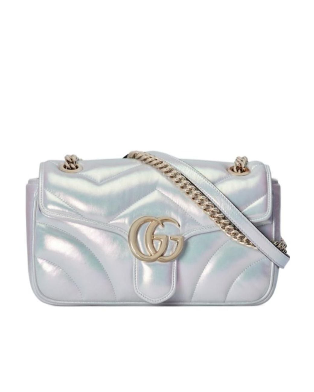Gucci Gray Gg Marmont Small Shoulder Bag