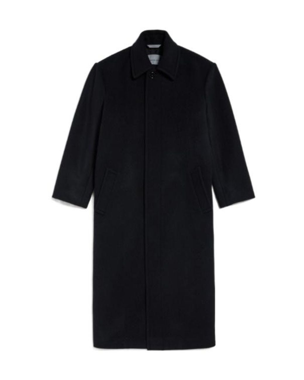 Balenciaga Black Long Double-Faced Cocoon Coat for men