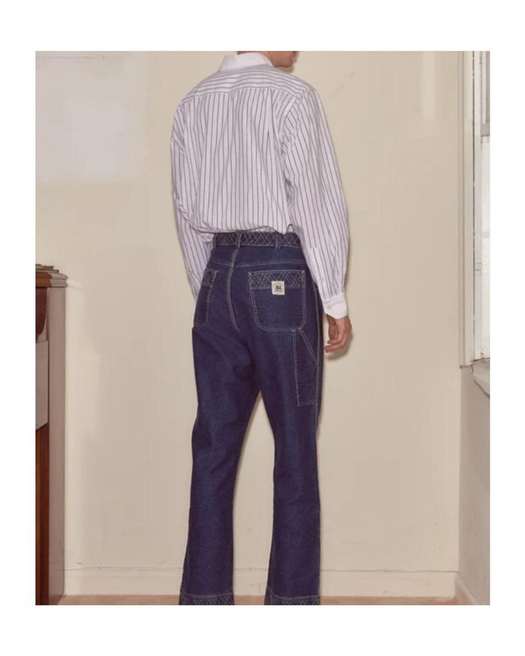 Bode Blue Belt Loop Jeans for men