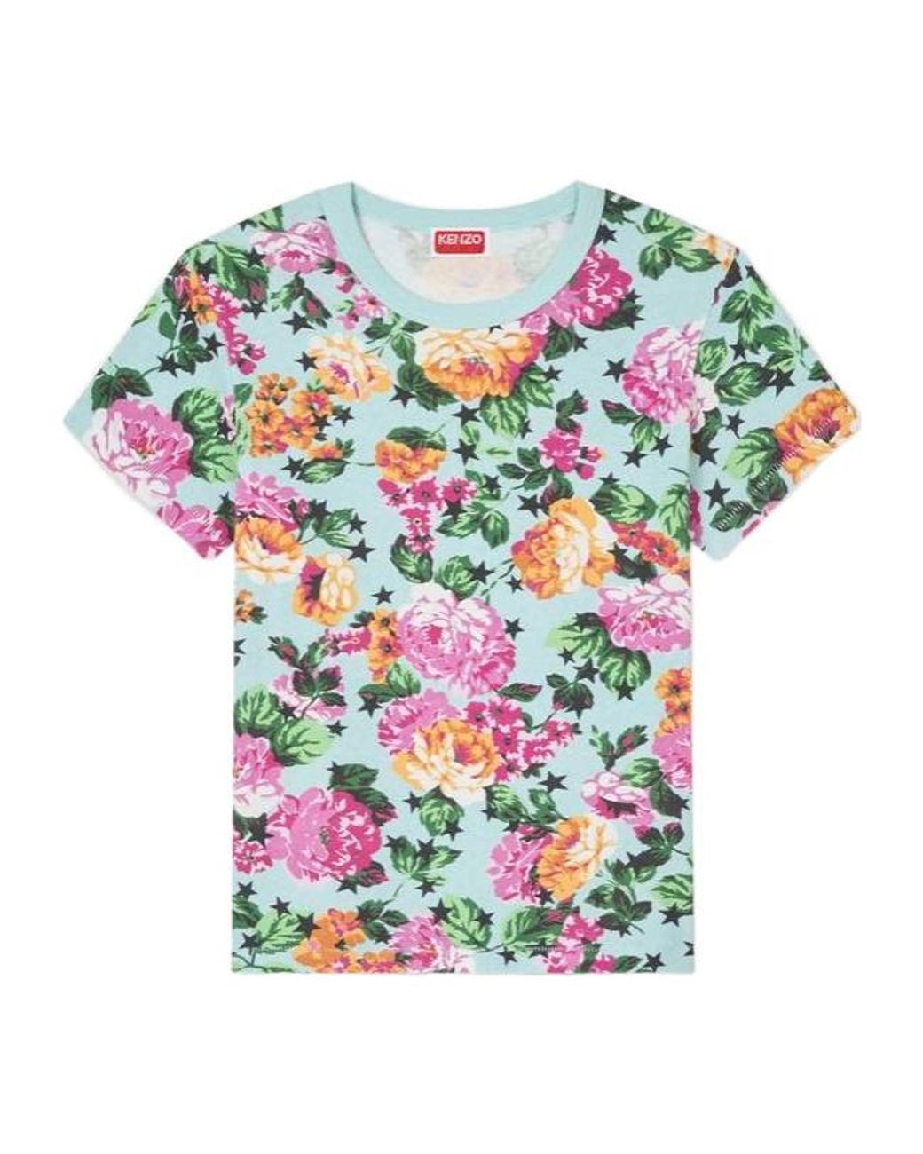 KENZO White Allover Floral Printed Crewneck T-Shirt