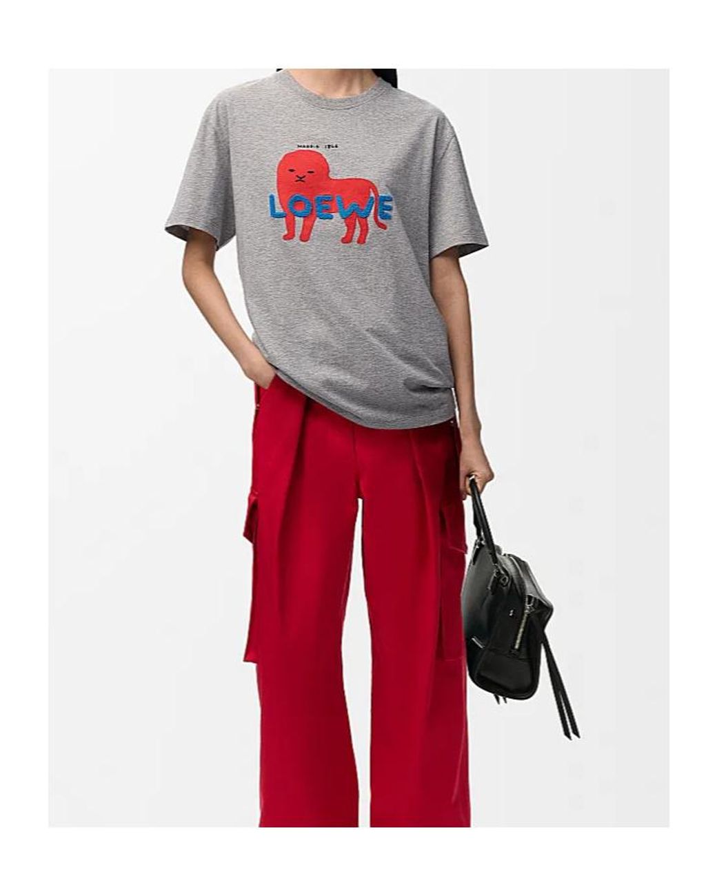 Loewe Gray Relaxed Fit T-Shirt for men