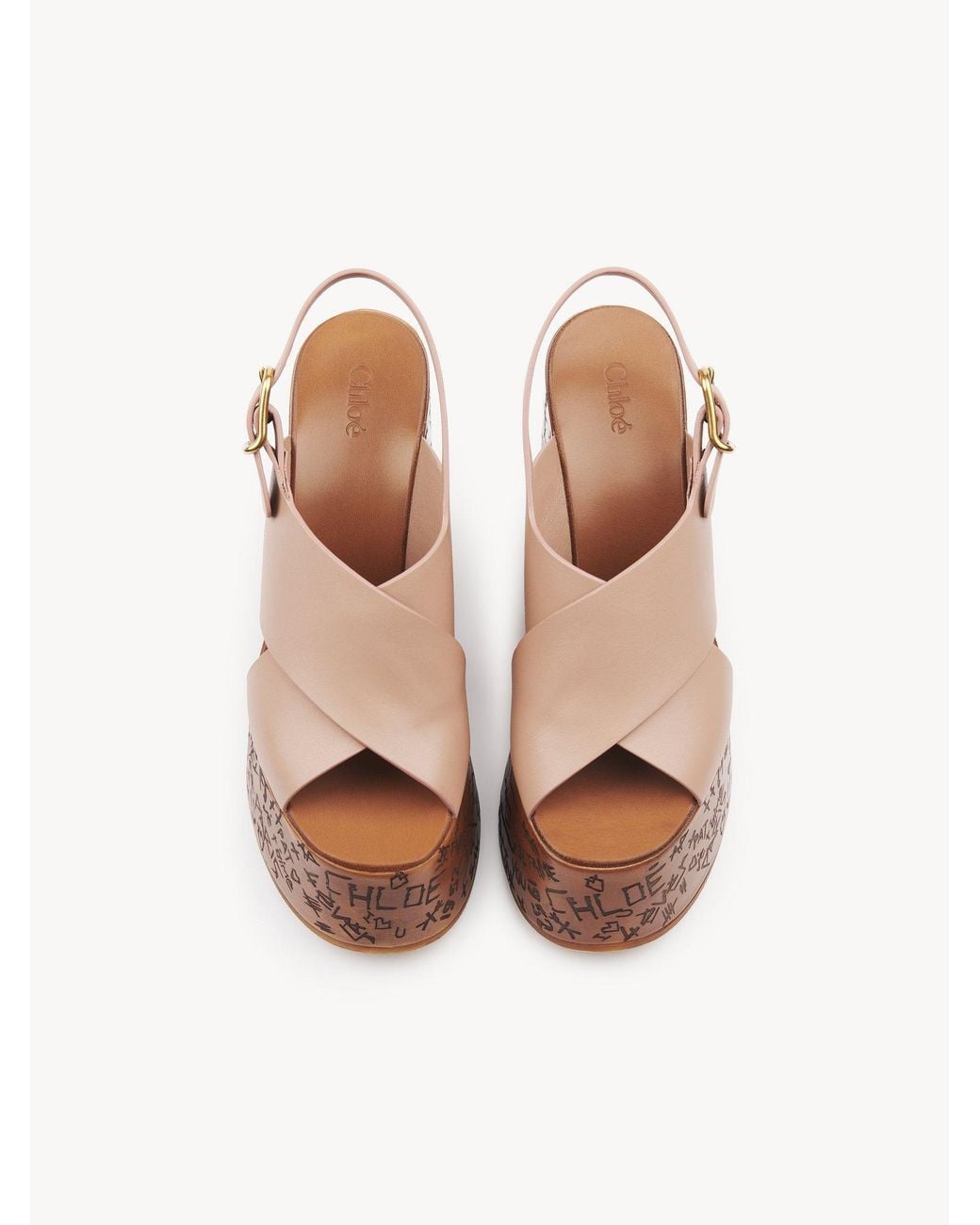 Chloé Brown Chloé Maxime Wedge Sandals