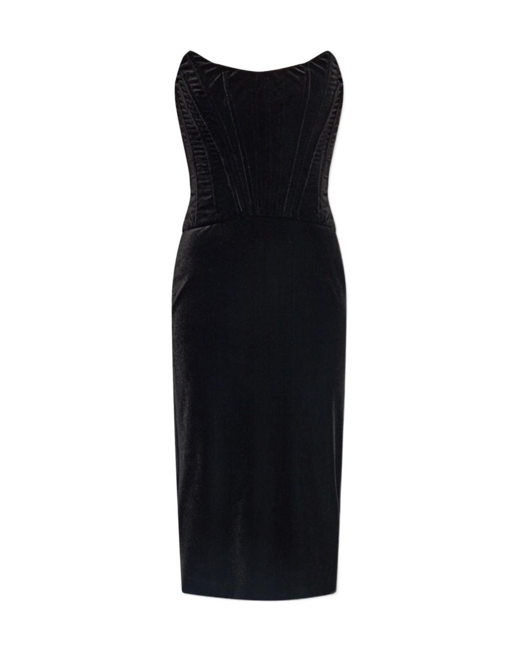 Dolce & Gabbana Black Sleeveless Velvet Dress