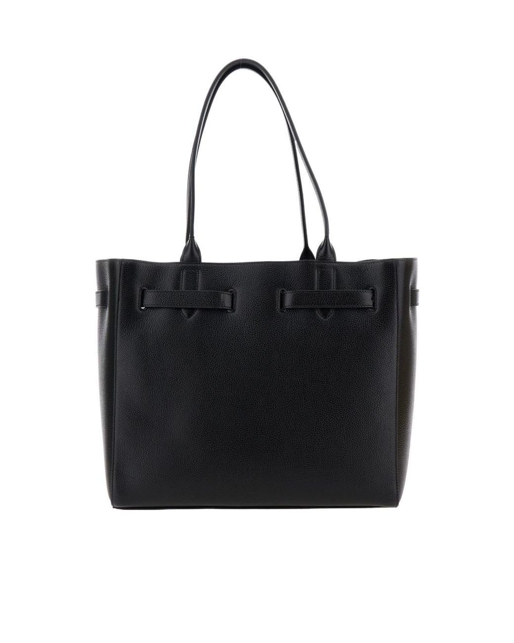 Tom Ford Black Belted Leather Tote Bag