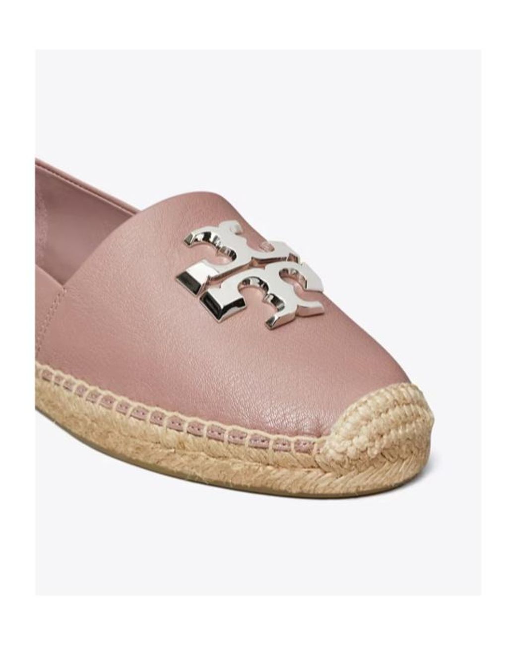 Tory Burch Brown Eleanor Logo Plaque Espadrilles