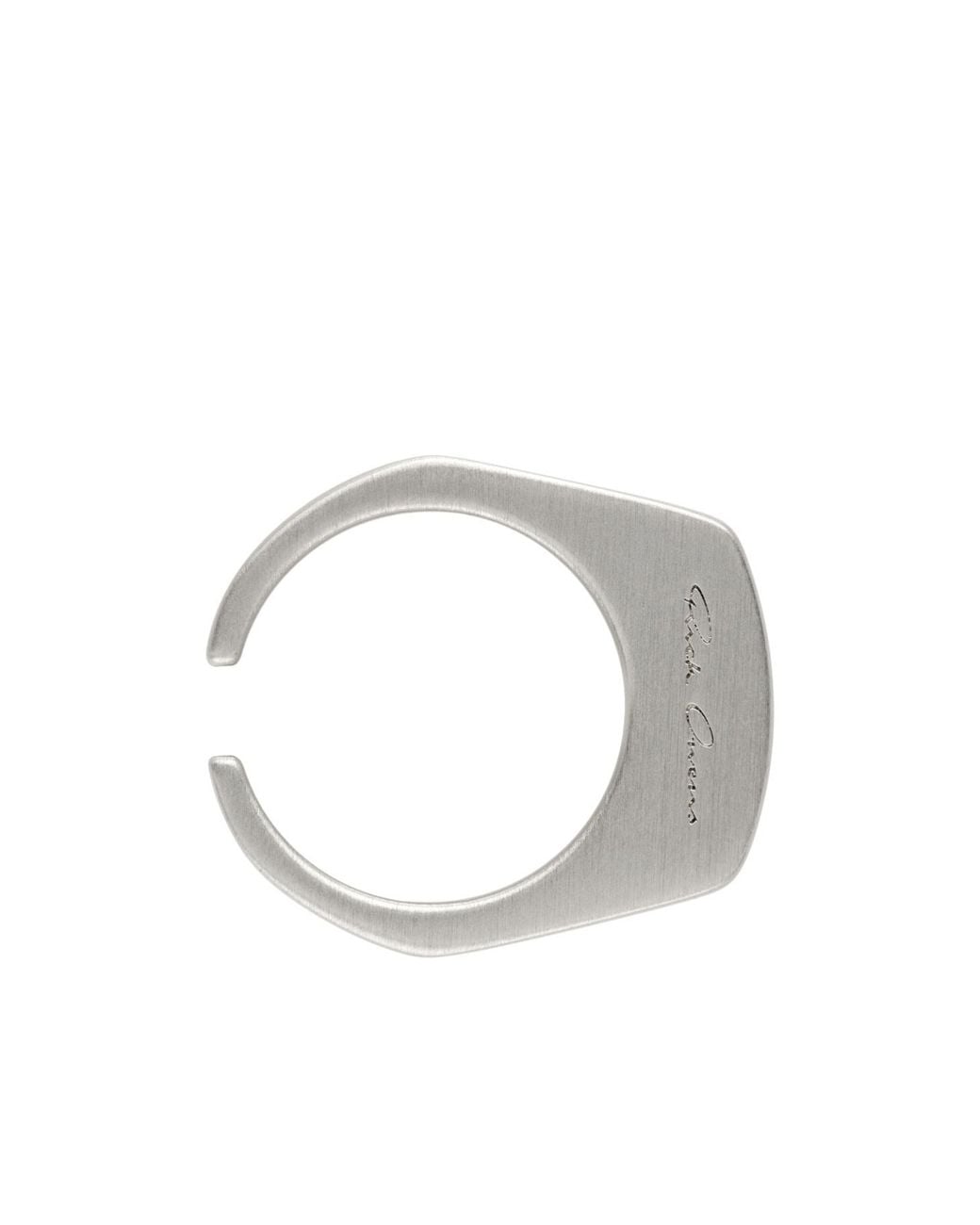 Rick Owens Metallic Logo Earrings for men