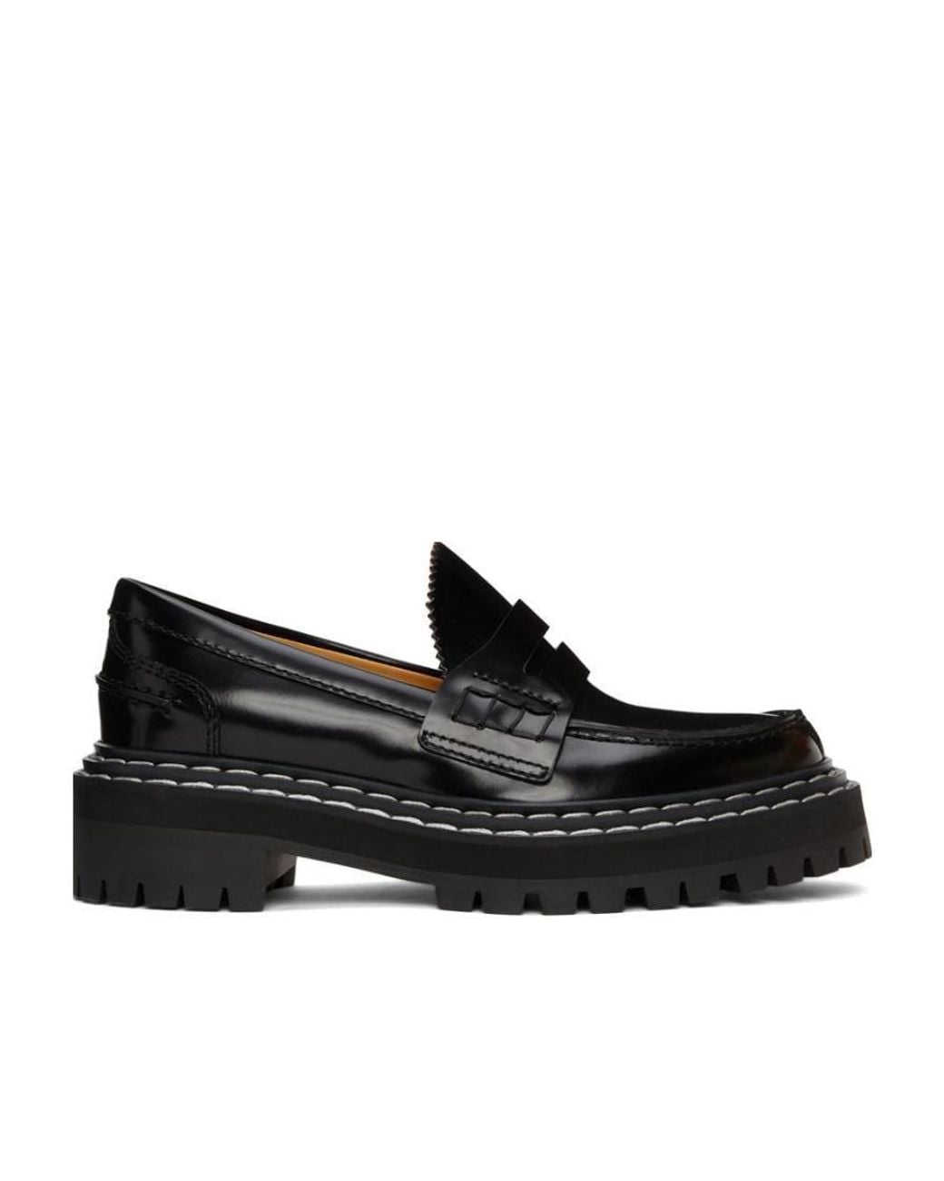 Proenza Schouler Black Round-Headed Loafers