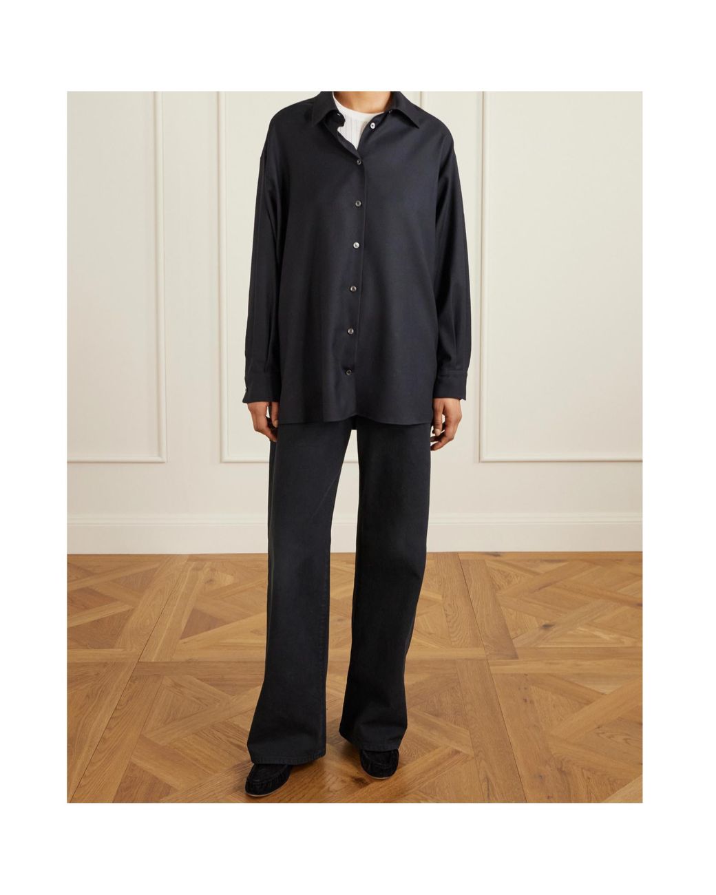 The Row Black Luka Button-Up Shirt