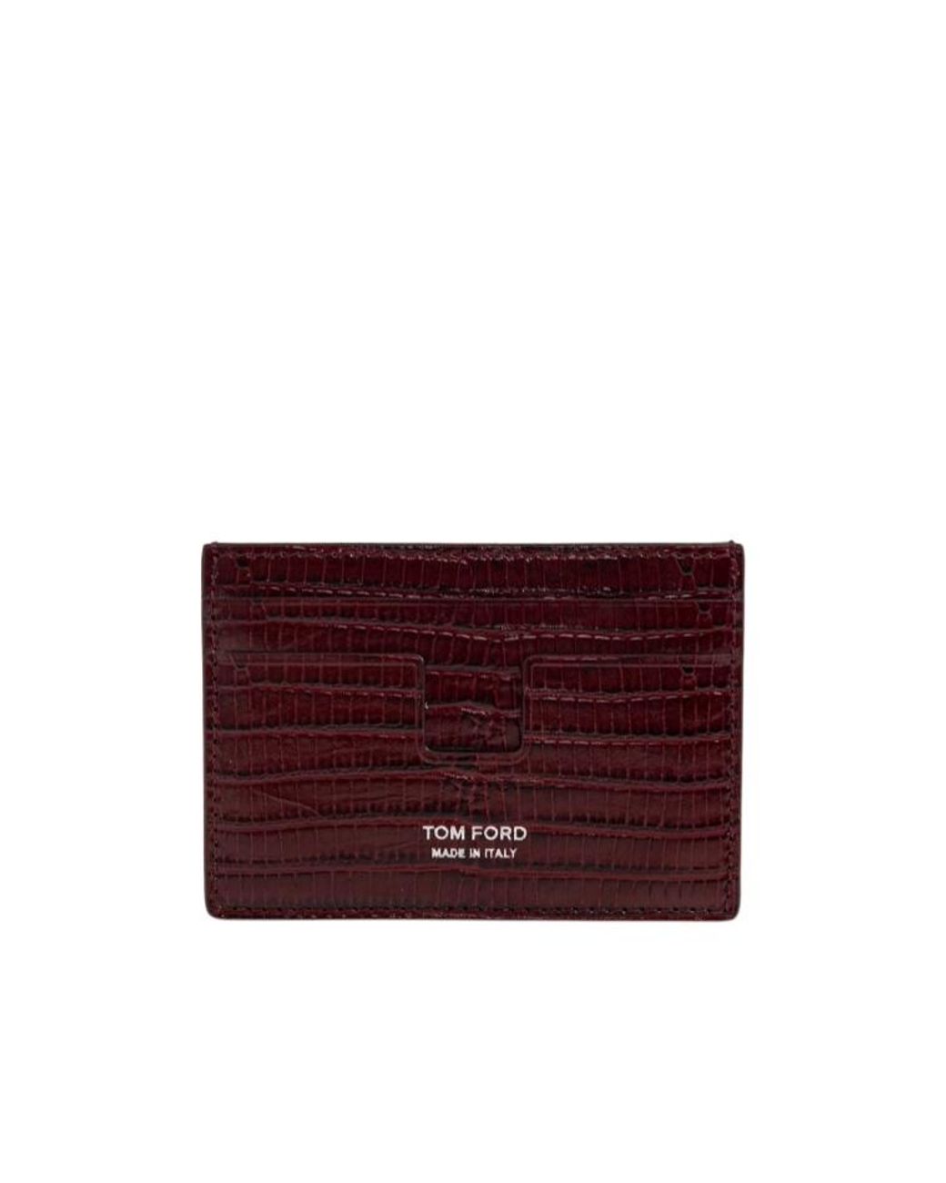 Tom Ford Purple Embossed Card Case for men