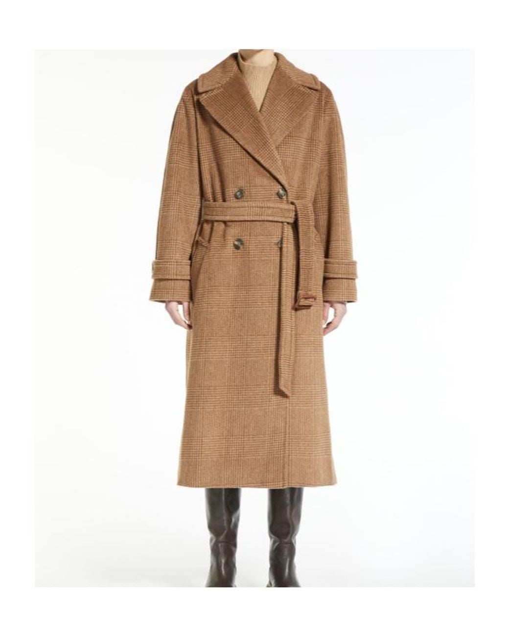 Weekend by Maxmara Brown Wool Alpaca Double Breasted Coat