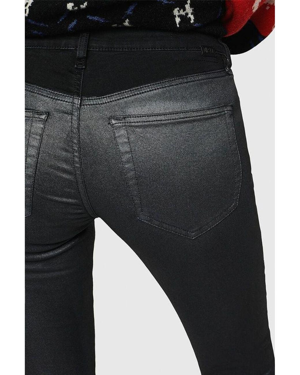 DIESEL Red Straight-Leg Skinny Jeans